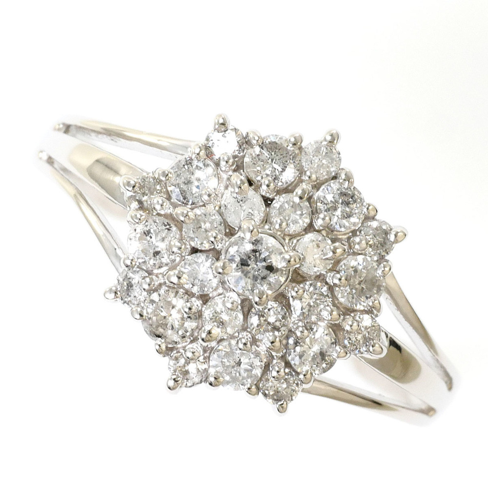 VINTAGE Silver Diamond Ring